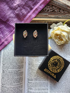 Arcane Resonance Collection  - Handmade Bronze Yellow Opal Crystal Earrings