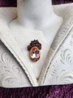 Arcane Resonance Collection – Handmade Copper Pendant with Salmon Oval Crystal