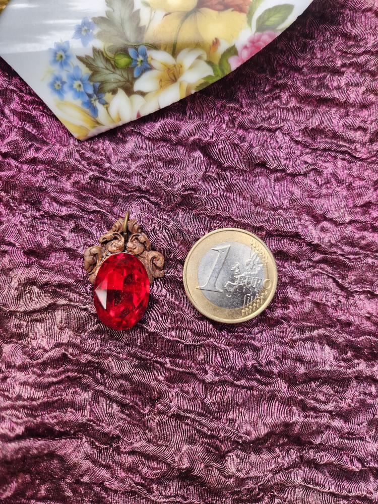 Arcane Resonance Collection – Handmade Copper Pendant with Red Oval Crystal