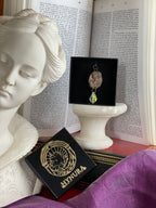 Handmade Roman Bronze Medallion with Iridescent Crystal