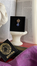 Rosarium Collection - Handmade Bronze Rose Pendant with Pink Crystal