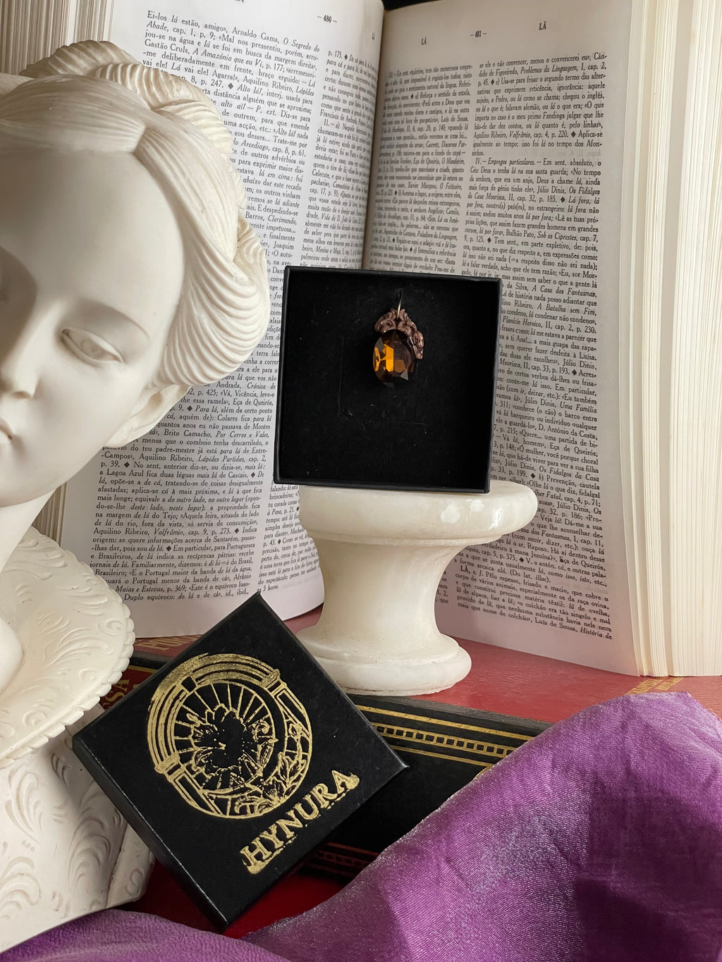 Arcane Resonance Collection – Handmade Copper Pendant with Brown Oval Crystal