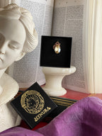 Arcane Resonance Collection – Handmade Copper Pendant with Light Amber Oval Crystal