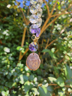 Celestial Talisman Necklace – Fairycore Bronze Pendant – Witchy Crystal Jewelry – Boho Romantic Gift – Enchanted Amulet