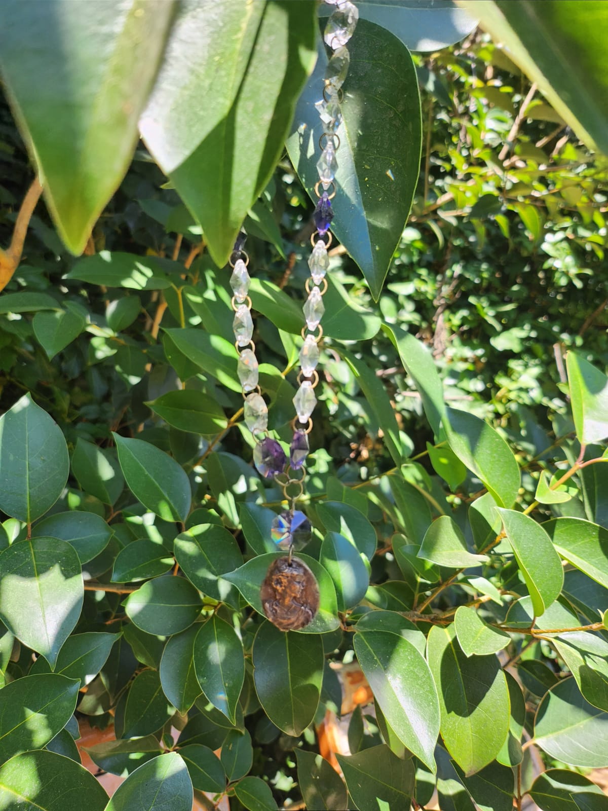 Celestial Talisman Necklace – Fairycore Bronze Pendant – Witchy Crystal Jewelry – Boho Romantic Gift – Enchanted Amulet