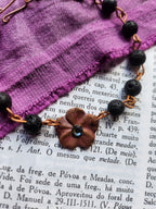 Eternal Bloom Collection - Volcanic Stone & Copper Bracelet