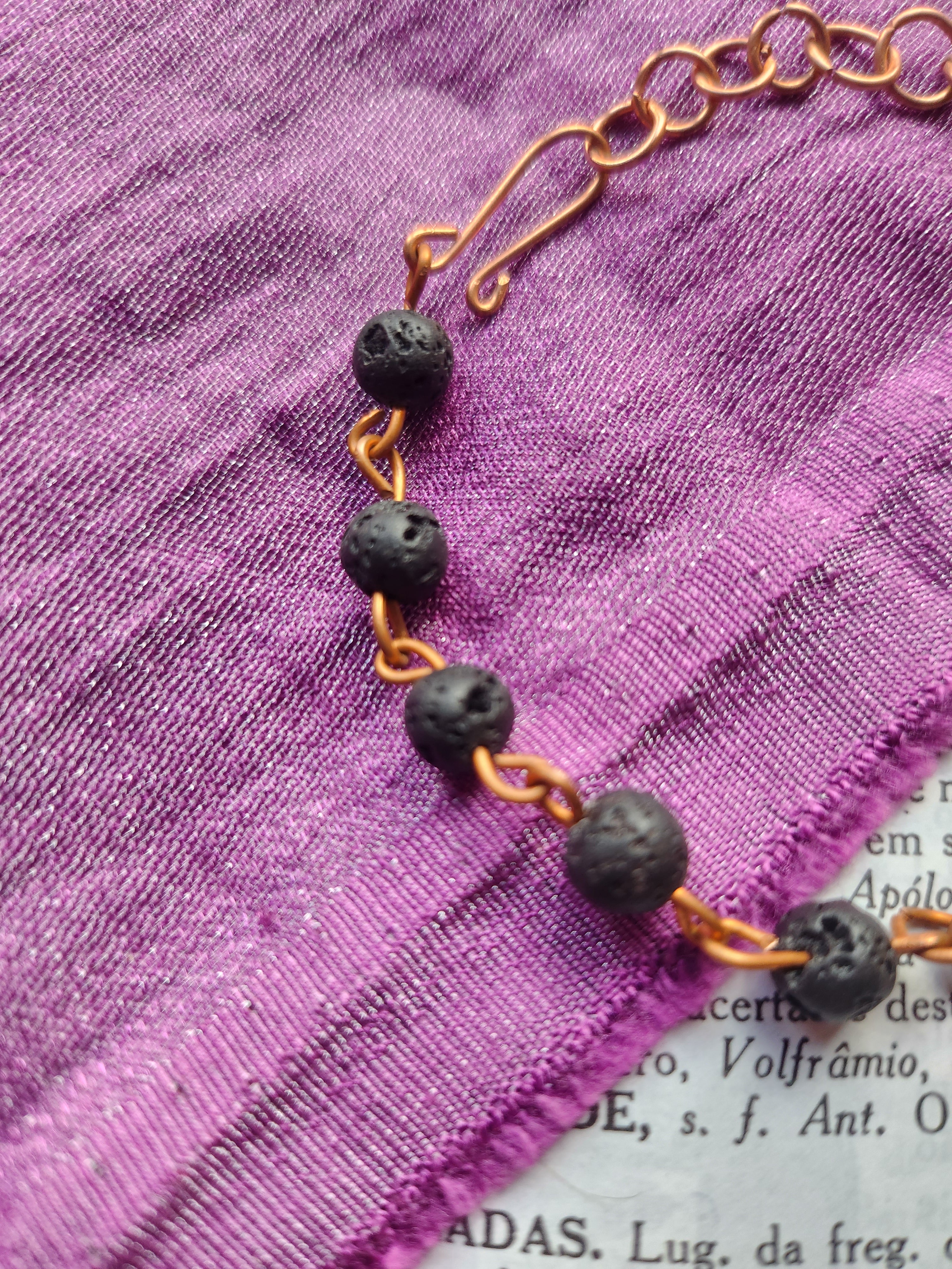Echoes Of Heaven Collection - Volcanic Stone & Copper Bracelet