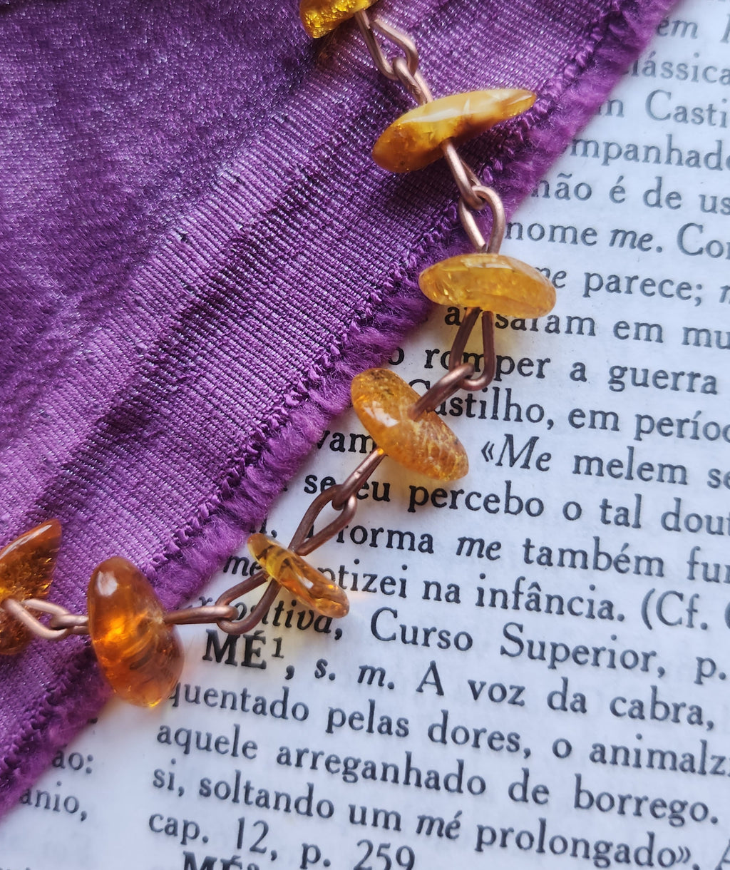 Amber & Copper Bracelet