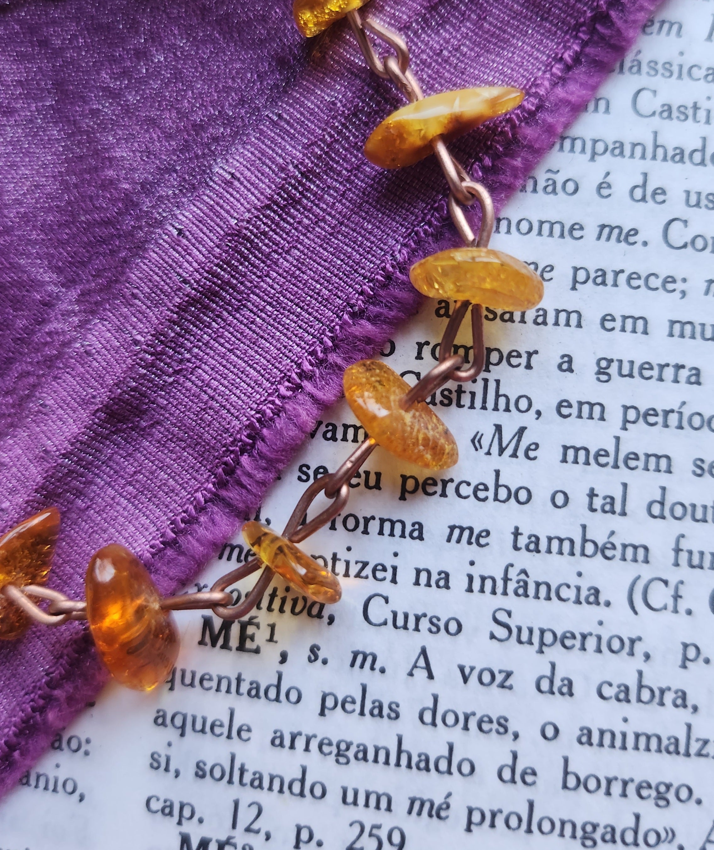 Amber & Copper Bracelet