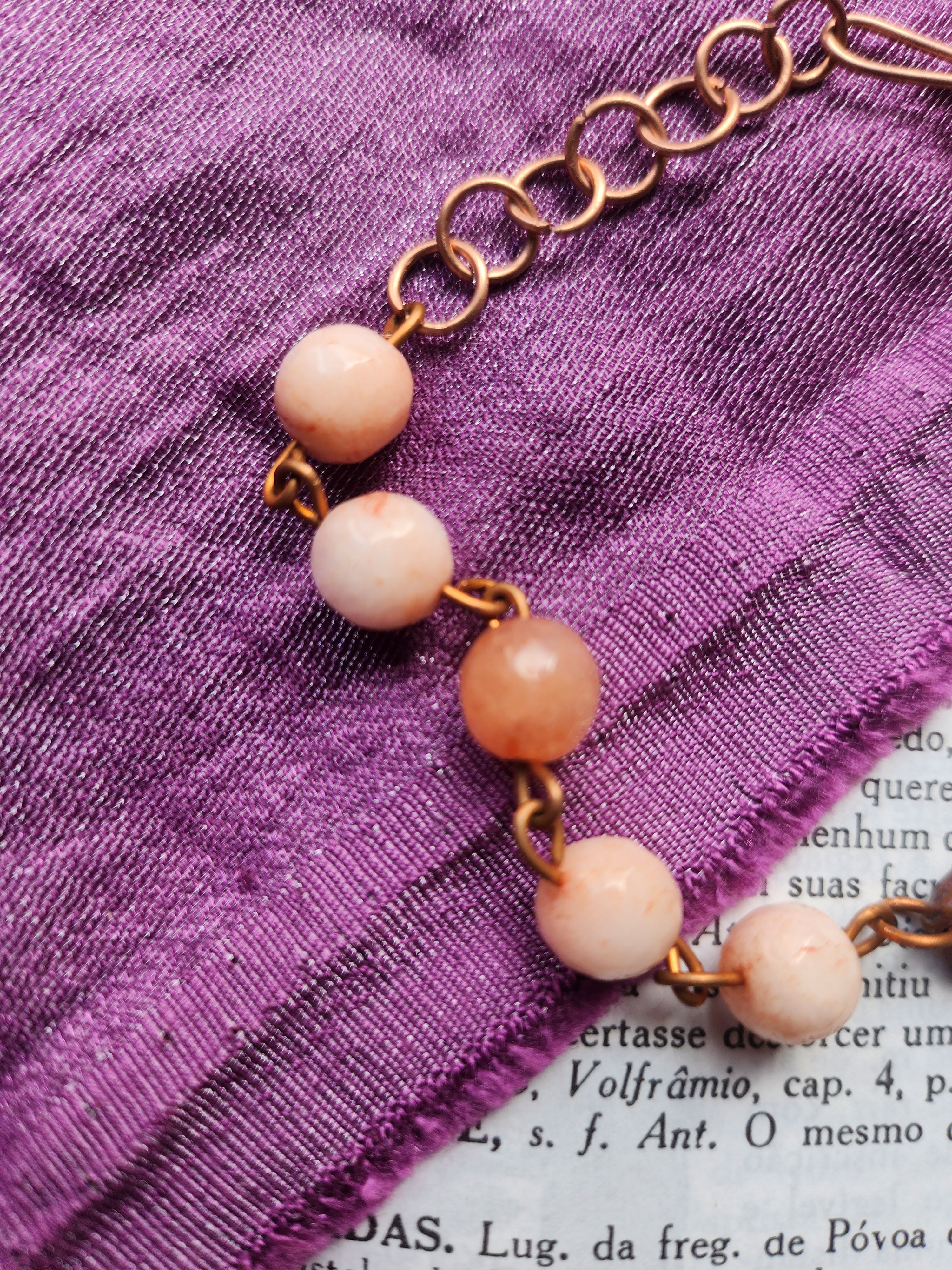 Rosarium Collection - Pink Opal & Copper Bracelet