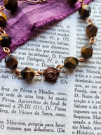 Rosarium Collection - Tiger’s Eye & Copper Bracelet