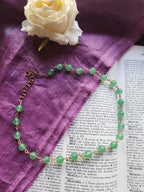 Collar de Fluorita Verde y Cobre