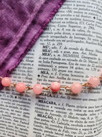 Colar de Turmalina Rosa e Cobre
