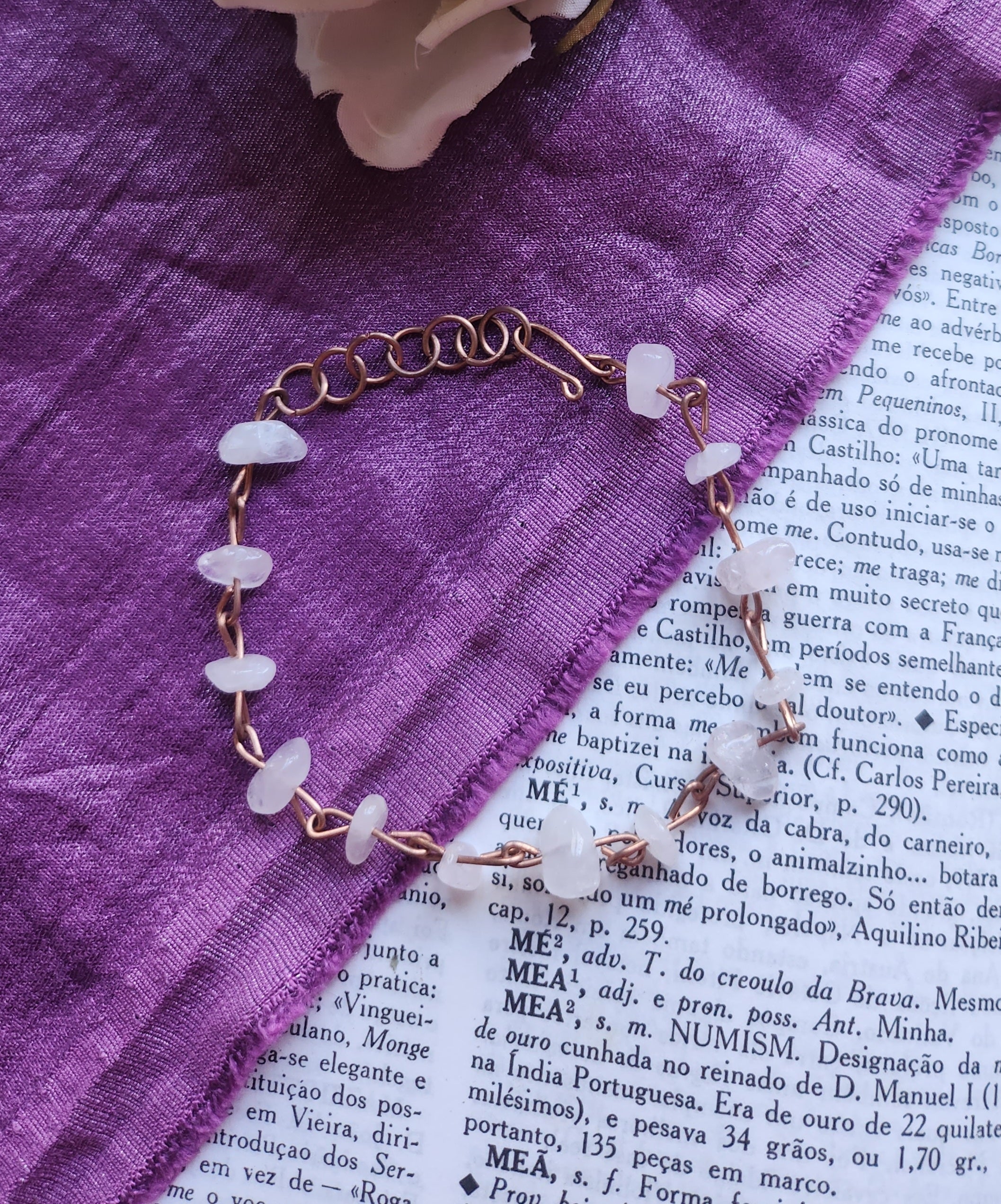 Rose Quartz & Copper Bracelet