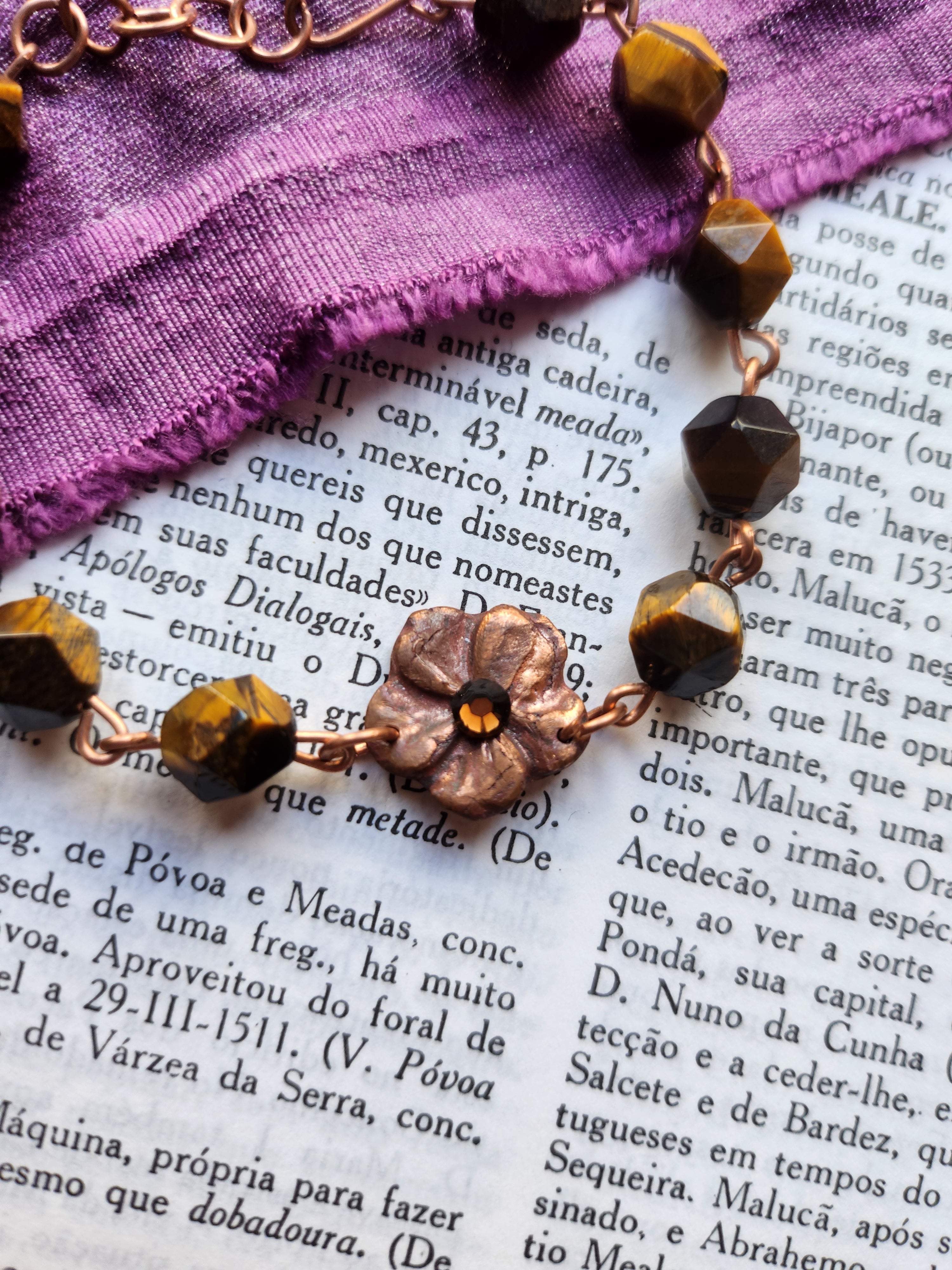 Eternal Bloom Collection - Tiger’s Eye & Copper Bracelet