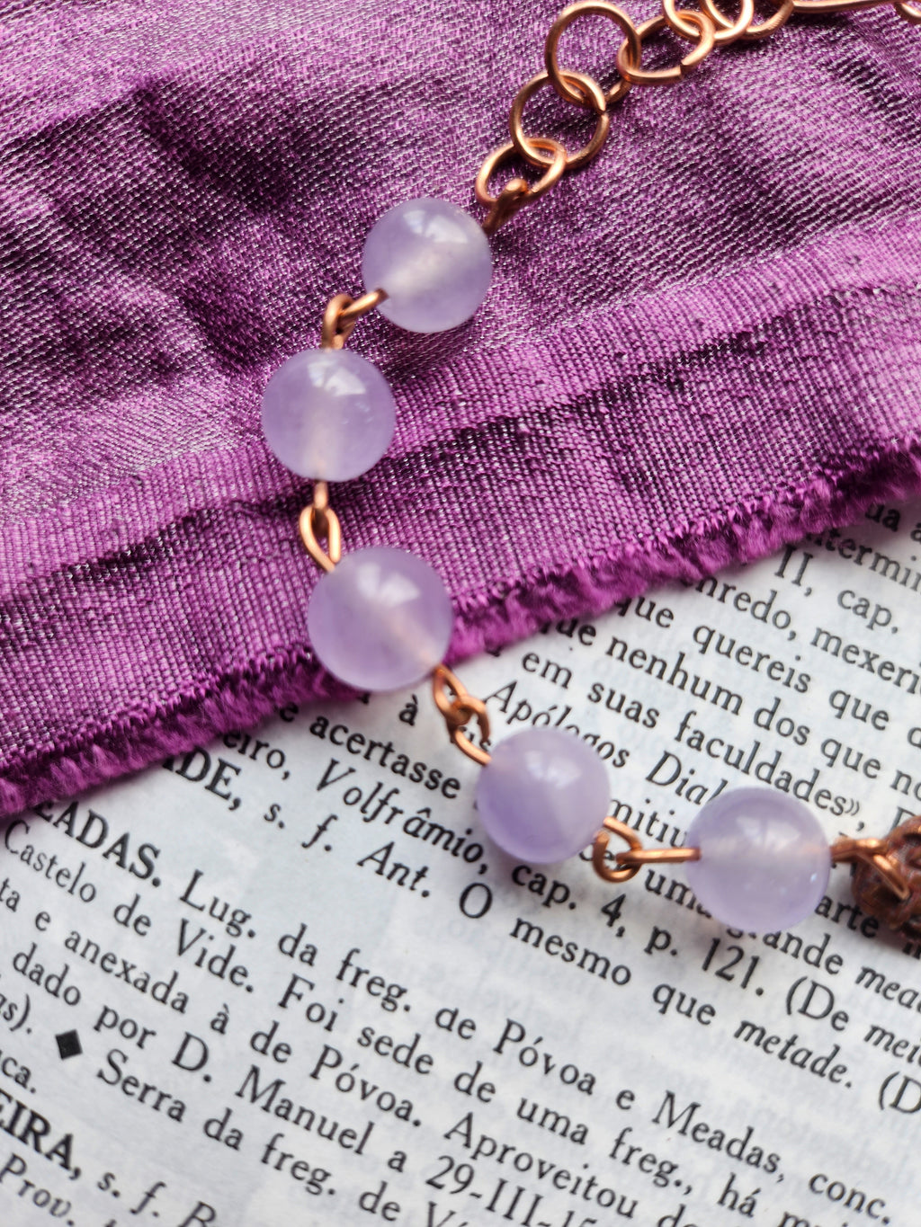 Arcane Resonance Collection - Amethyst & Copper Bracelet