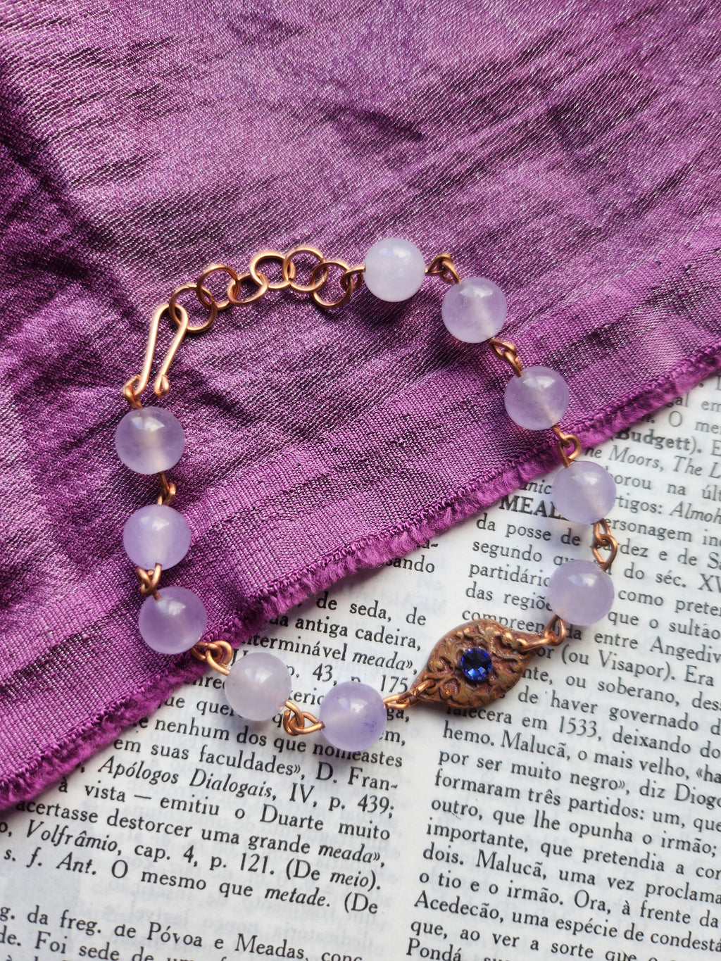 Arcane Resonance Collection - Amethyst & Copper Bracelet