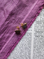 Eternal Bloom Collection – Handmade Crystal Flower Earrings with Light Blue Crystal