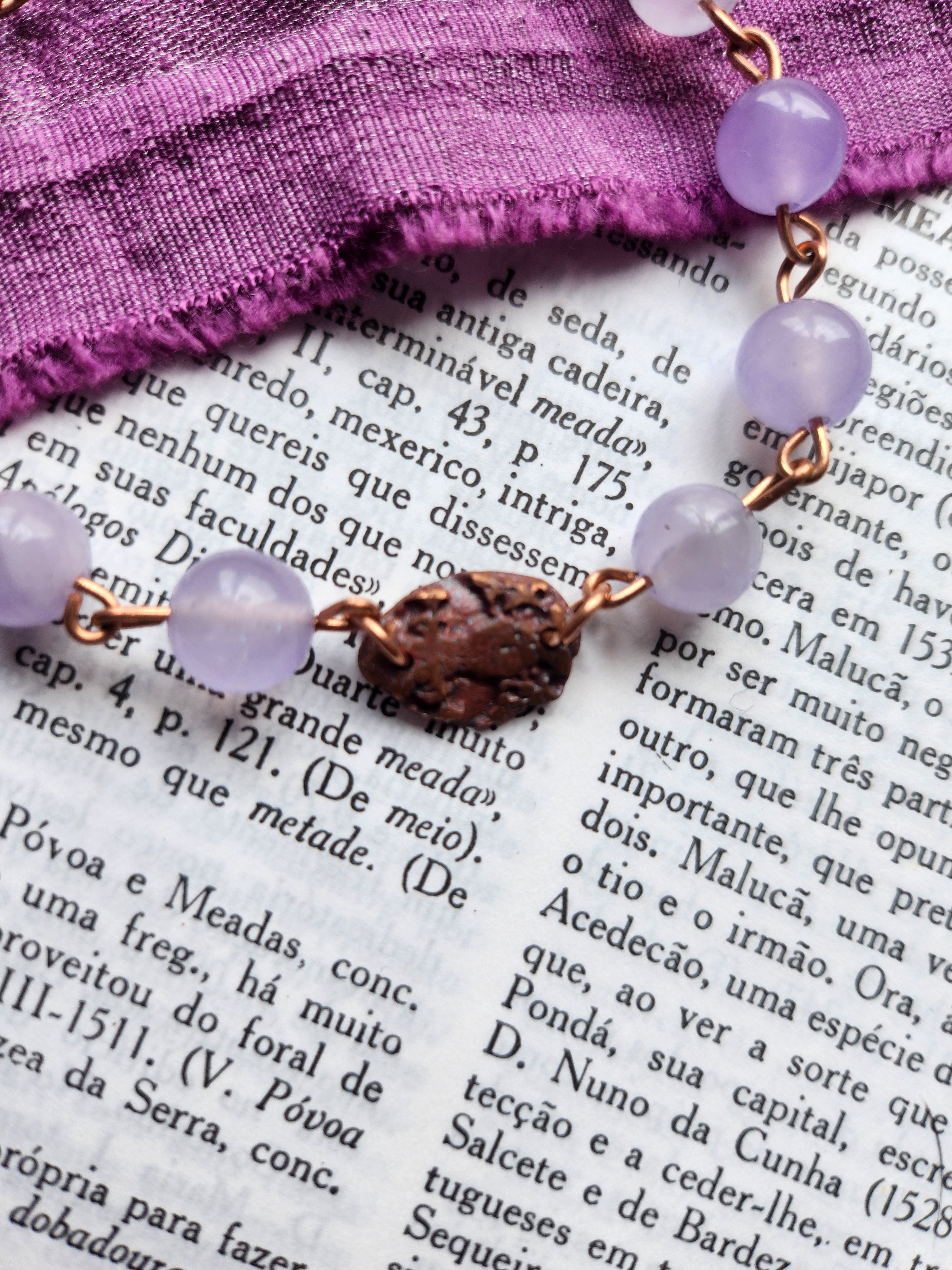 Mystic Baroque Collection - Amethyst & Copper Bracelet