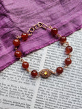 Arcane Resonance Collection - Carnelian & Copper Bracelet