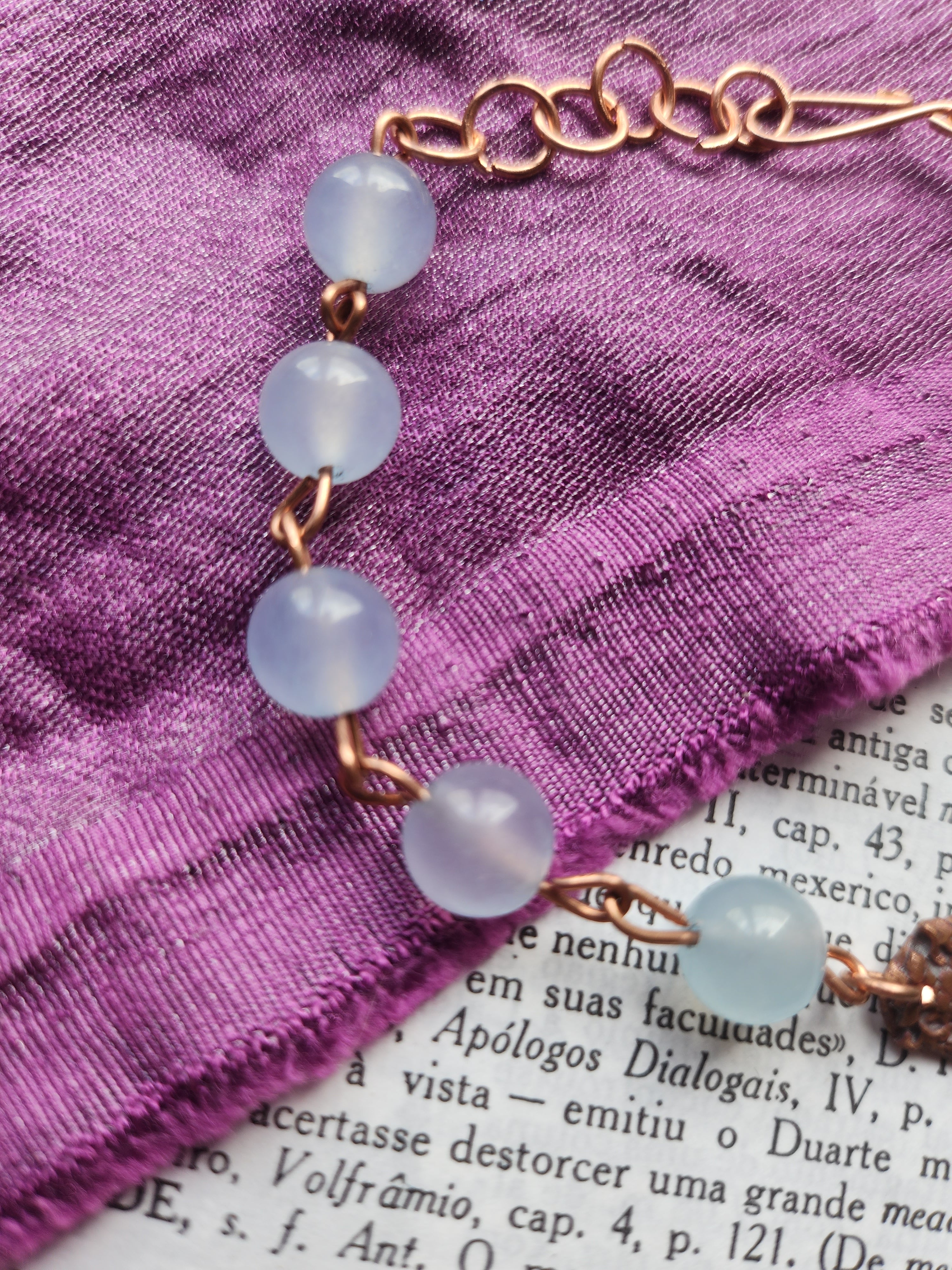 Arcane Resonance Collection - Aquamarine & Copper Bracelet