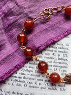Arcane Resonance Collection - Carnelian & Copper Bracelet