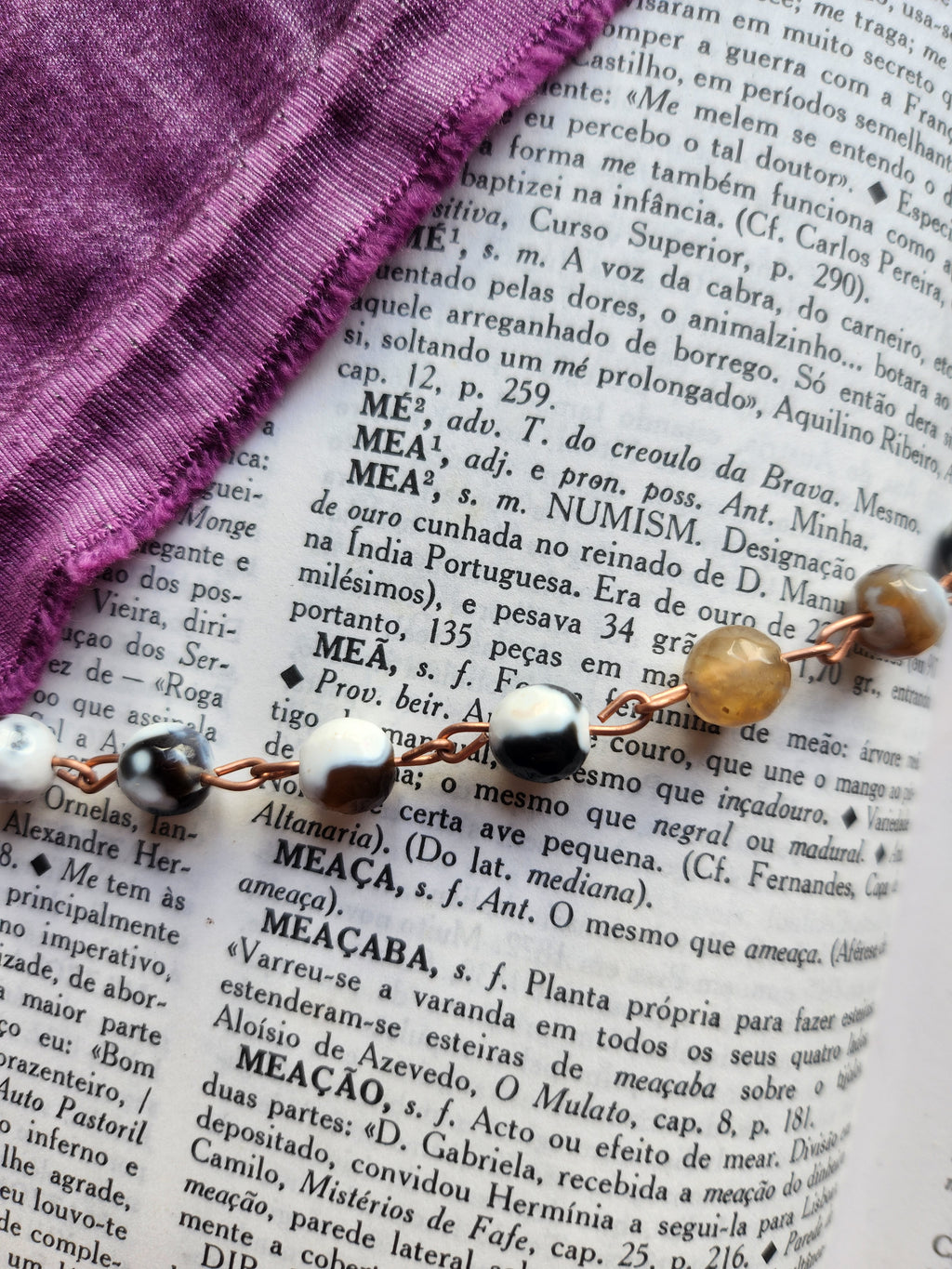 Collar de ágata de Botsuana y cobre