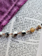 Collar de ágata de Botsuana y cobre