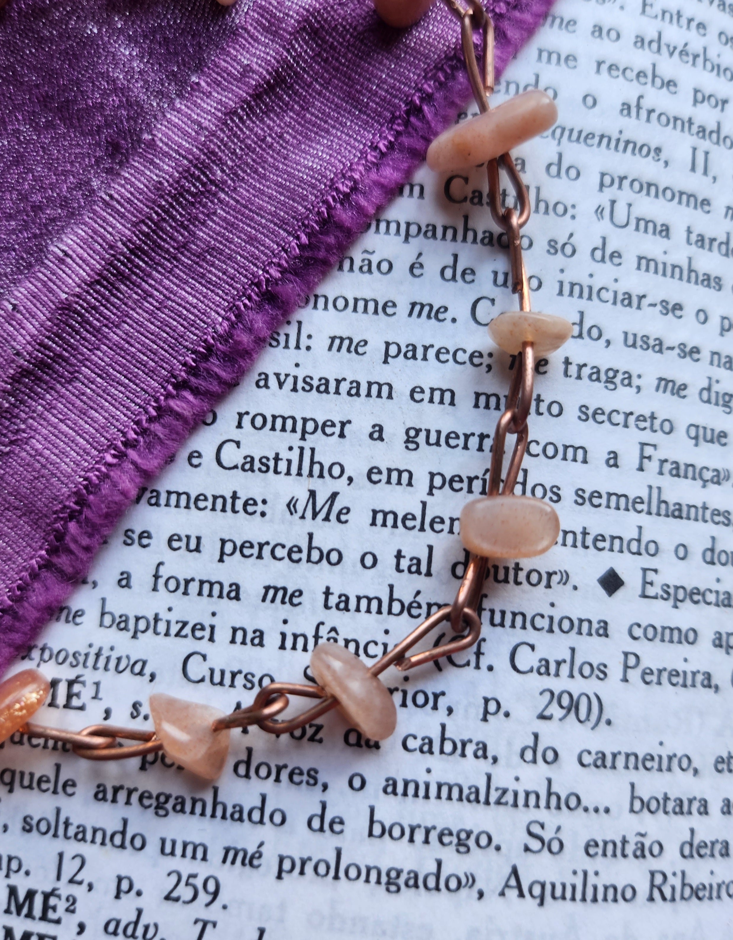 Pulsera de piedra sol y cobre