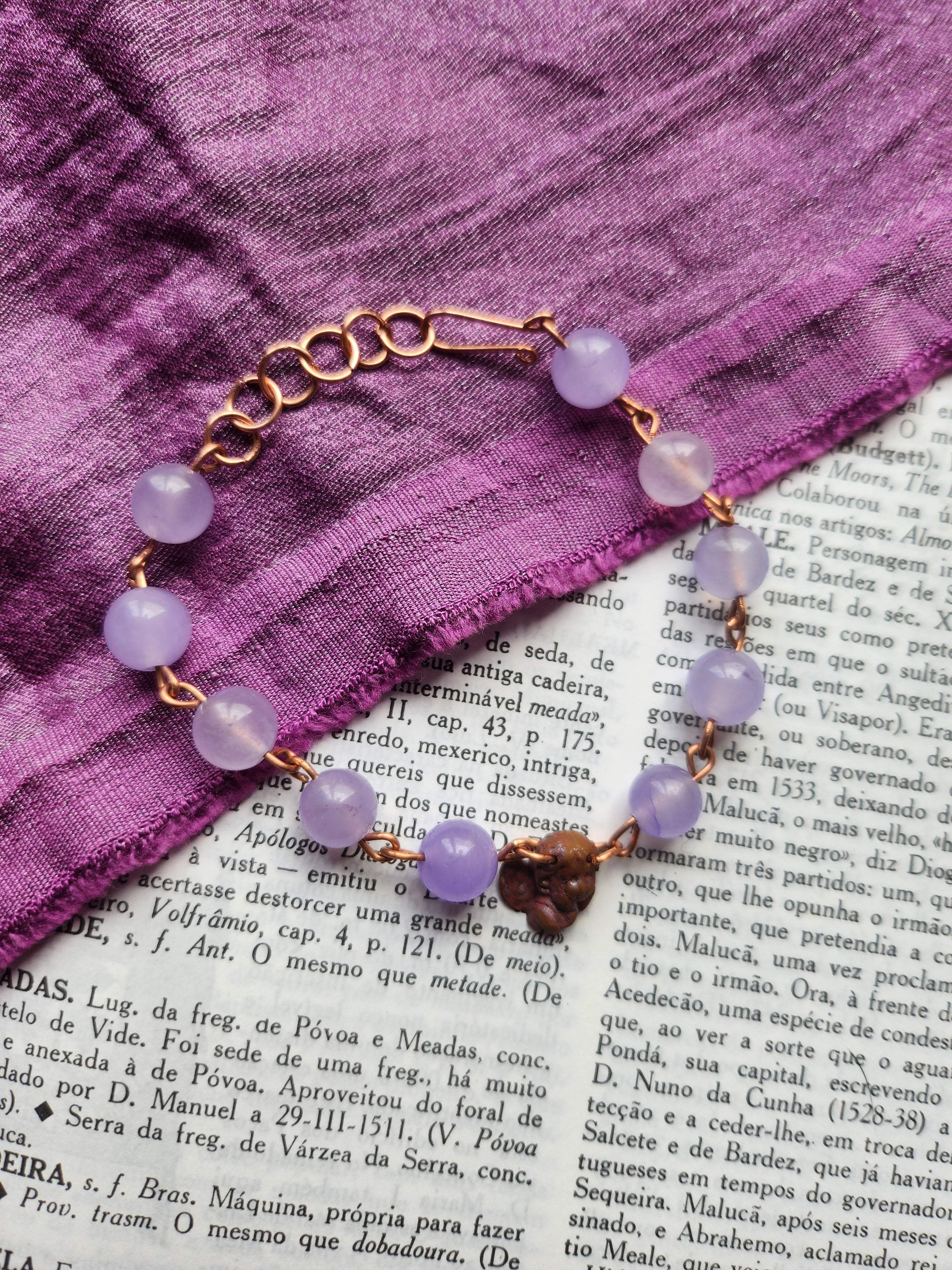 Echoes Of Heaven Collection - Amethyst & Copper Bracelet