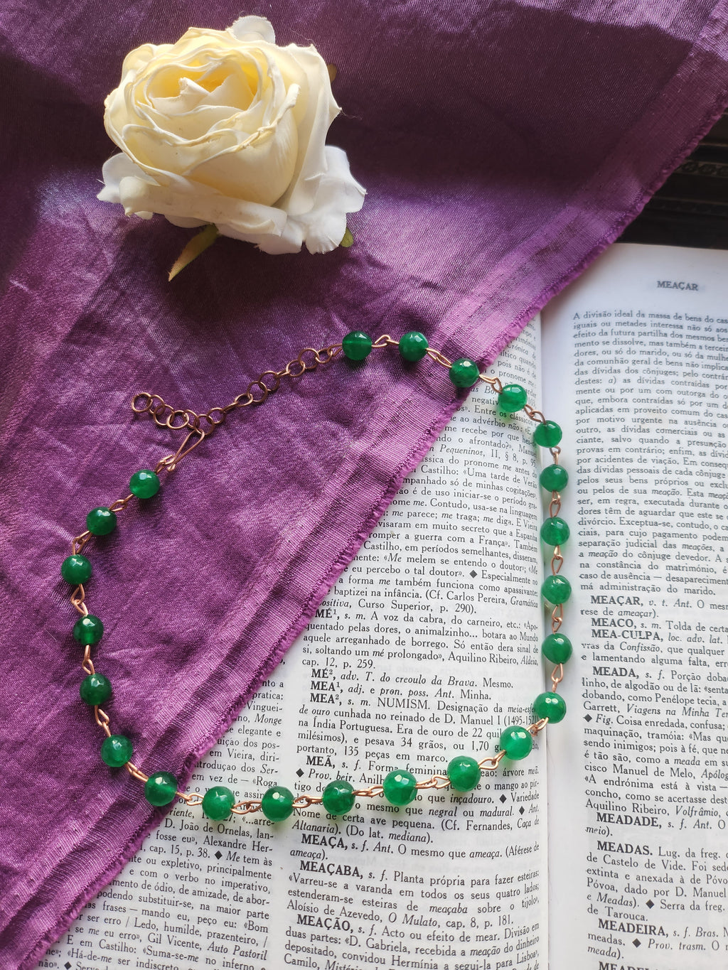 Green Sapphire & Copper Necklace